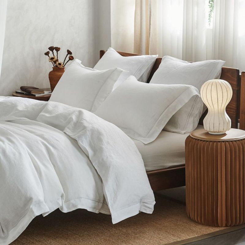 Juego de Ropa de Cama Simple&Opulence King 100% Lino Lavado
