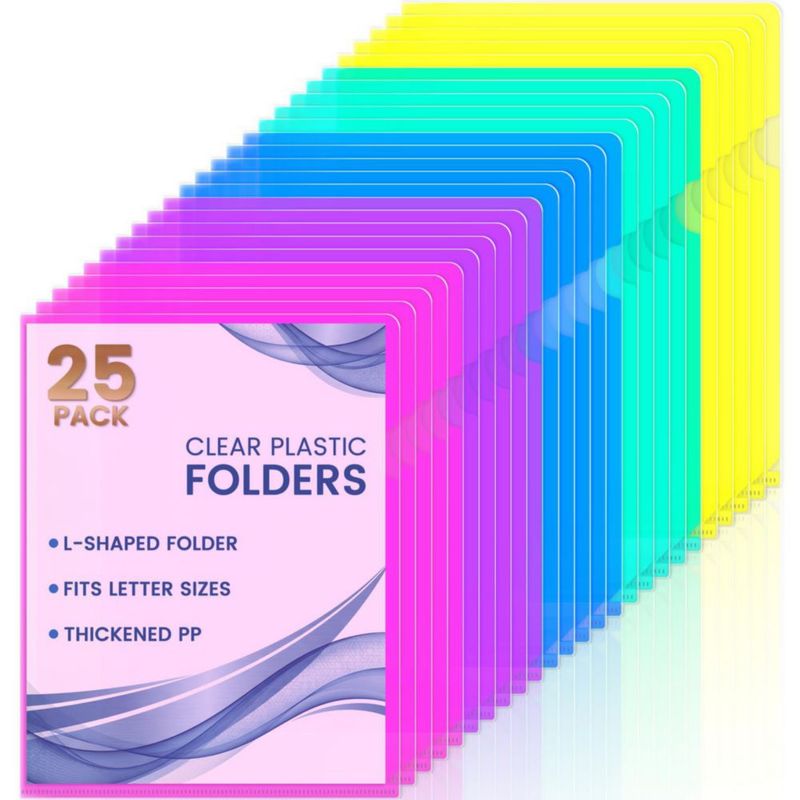 Carpetas Transparentes Sooez Paquete de 25 Tamaño Carta 229x292mm