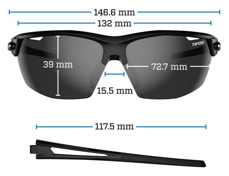 Anteojos de Sol Tifosi Navar Smoke Blue Mirror Livianos