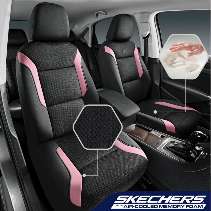 Funda para Asiento de Vehículo Skechers con Espuma de Memoria Air Cool Rosa