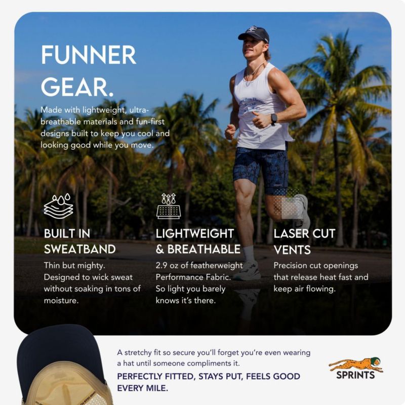Gorra Sprints EZ Rope Snapback Ligera de Secado Rápido Unisex