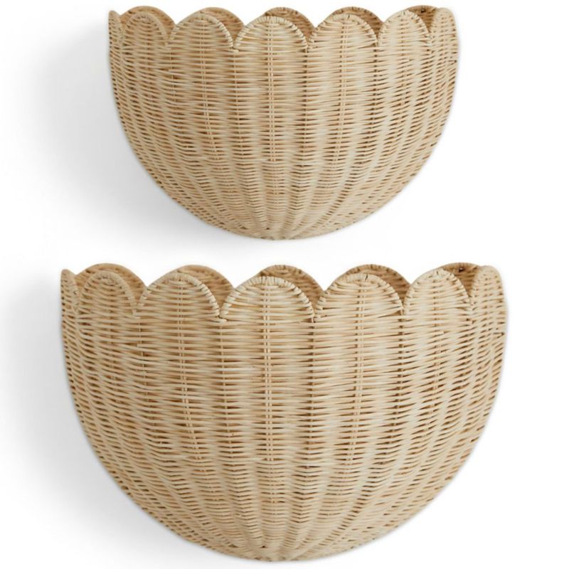 Set de Canastas de Pared con Borde Ondulado BEBE BASK 41x25x18 cm