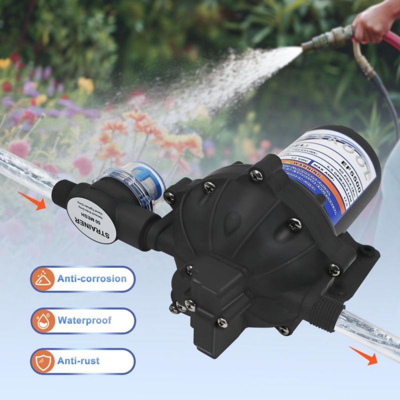 Bomba de Agua DEEKOOL EF5500 12V 5.5GPM 60PSI Autocebante