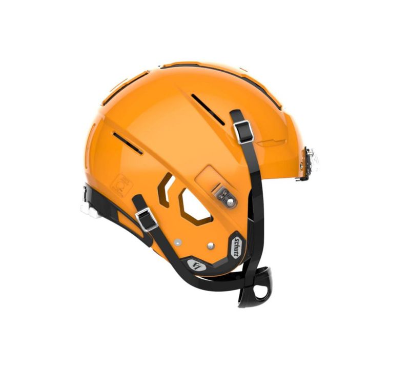 Casco de Fútbol Juvenil Schutt F7 LX1 Dorado Pequeño Sin Protector Facial