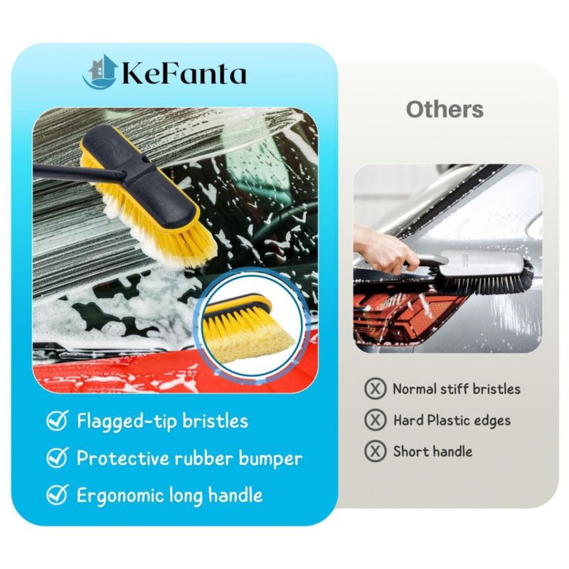 Cepillo para Lavado de Autos KeFanta Mango Largo 140 cm Cerdas Suaves