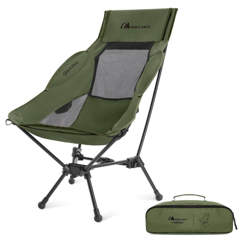 Silla Plegable Portátil MOON LENCE Respaldo Alto 2 kg Capacidad 150 kg
