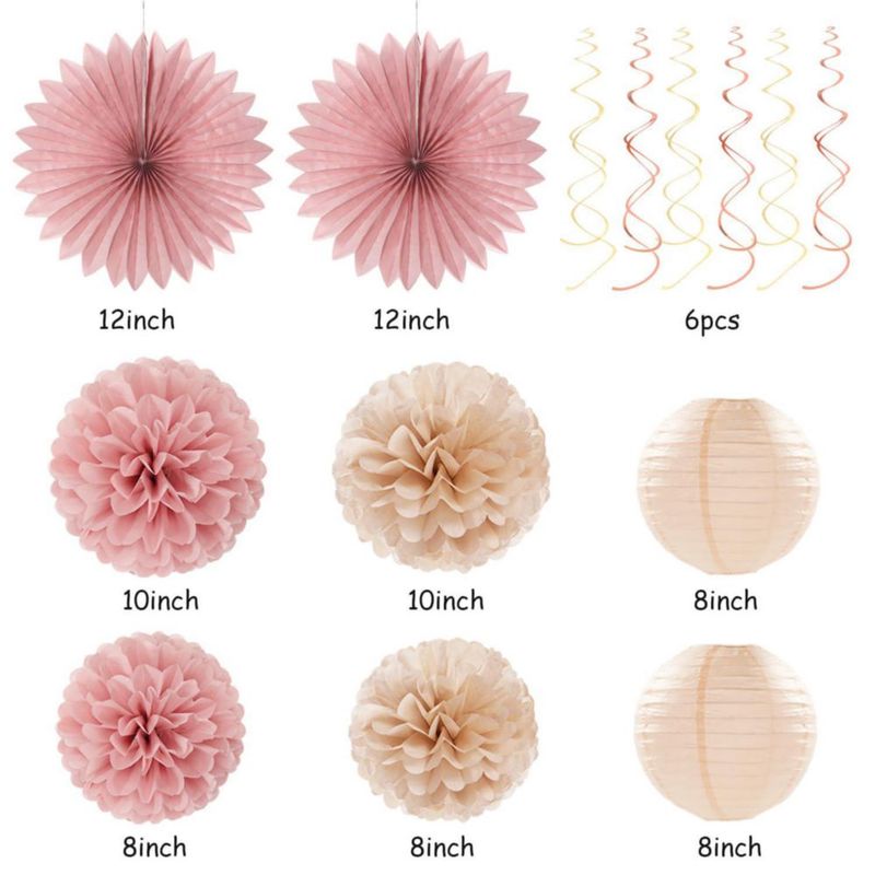 Kit de Decoración para Fiesta Hugmoon 31 piezas Rosa Oro Rosa