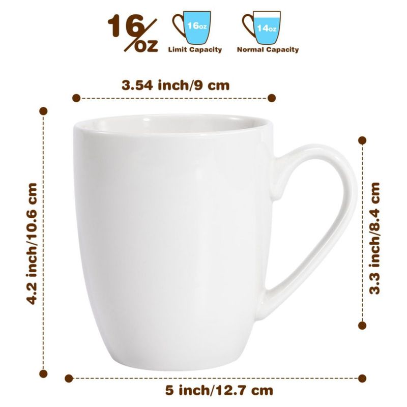 Juego de 4 Tazas Urbanstrive de Cerámica de 473 ml