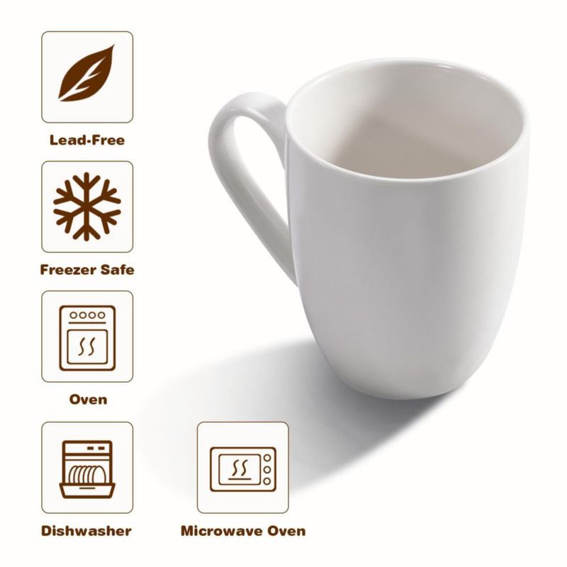 Juego de 4 Tazas Urbanstrive de Cerámica de 473 ml