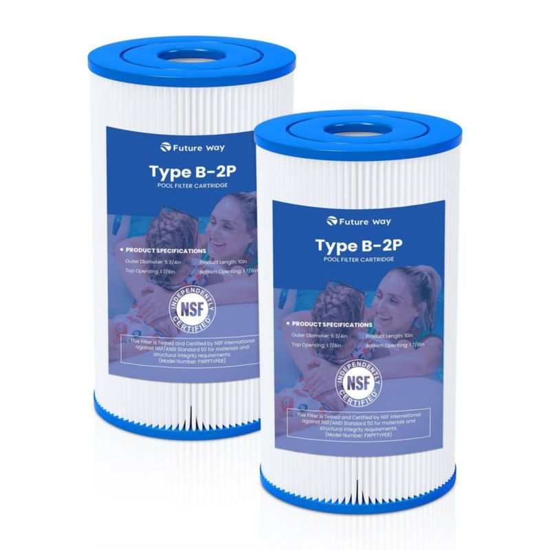 Cartucho de Filtro para Piscina Future Way Tipo B Paquete de 2 15x26 cm