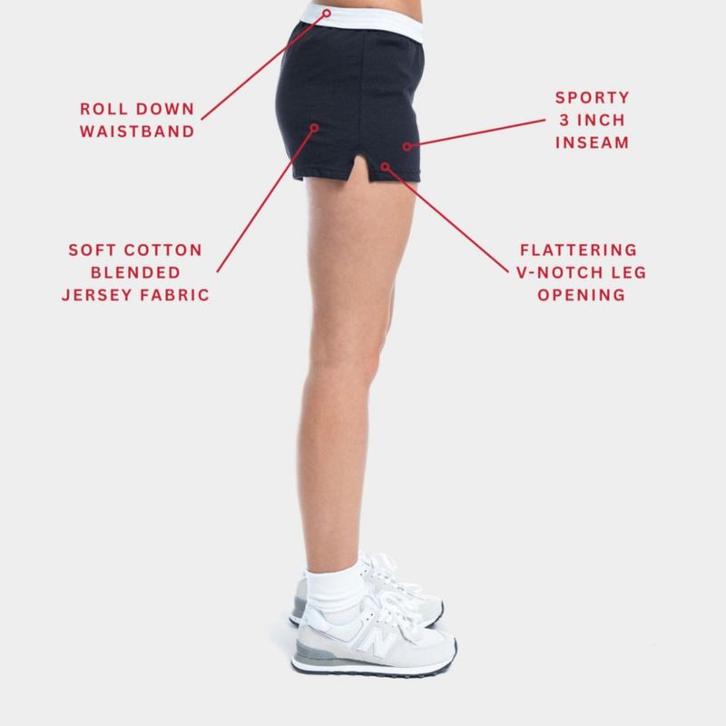 Shorts Soffe Mujer Talle XL Negro Paquete x2