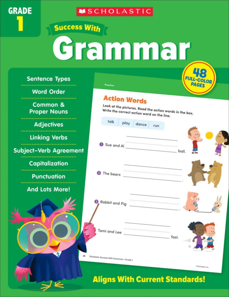 Cuaderno de trabajo Scholastic Success with Grammar para 1.º grado