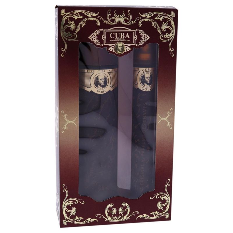 Set de regalo Perfume Cuba Cuba Gold para hombre 100 ml EDT en aerosol
