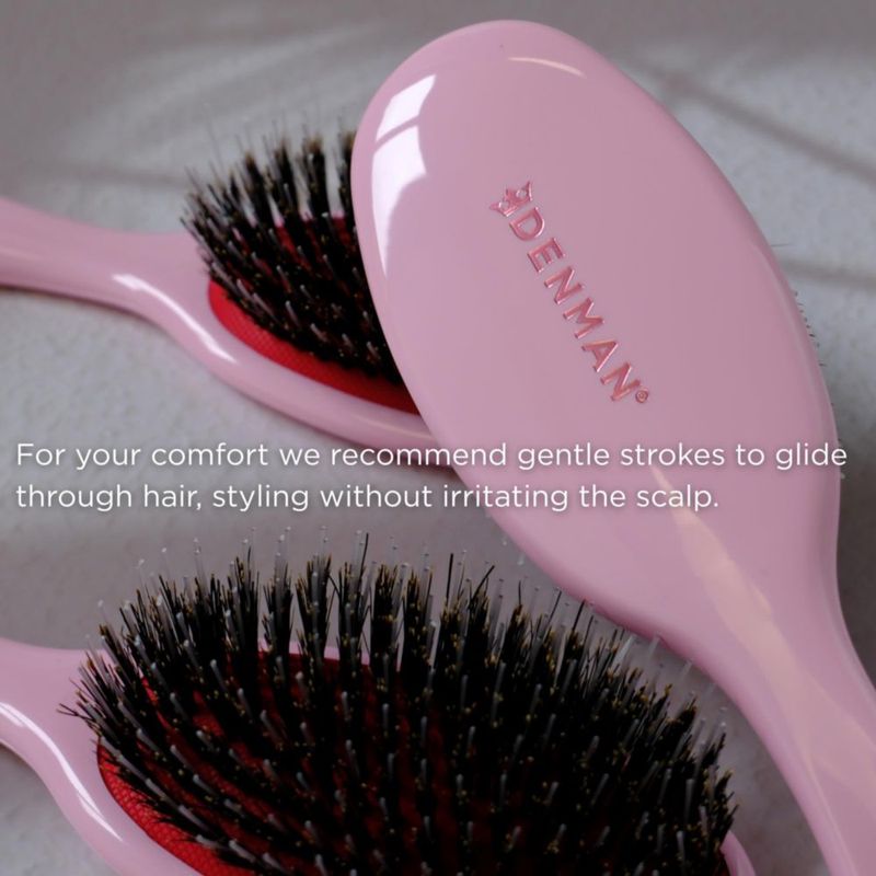 Cepillo de Pelo Denman D81S Rosa Crush con Cerdas de Jabalí y Nylon