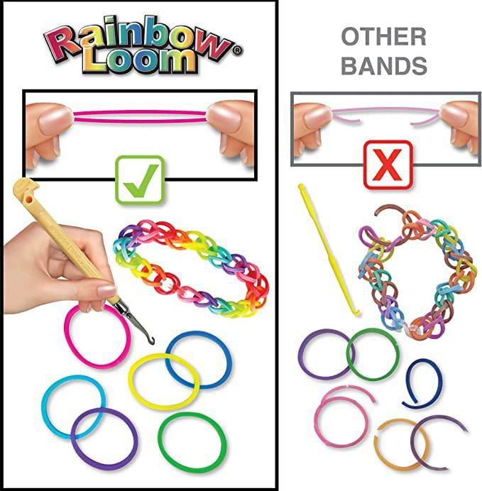 Toy Rainbow Loom Original con gancho de metal tablero de telar y correas