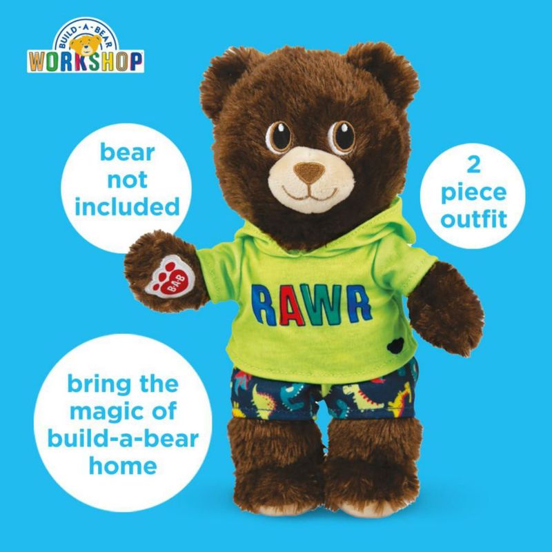 Ropa para Muñeca Casdon 23 cm Pack de Conjuntos Green Rawr