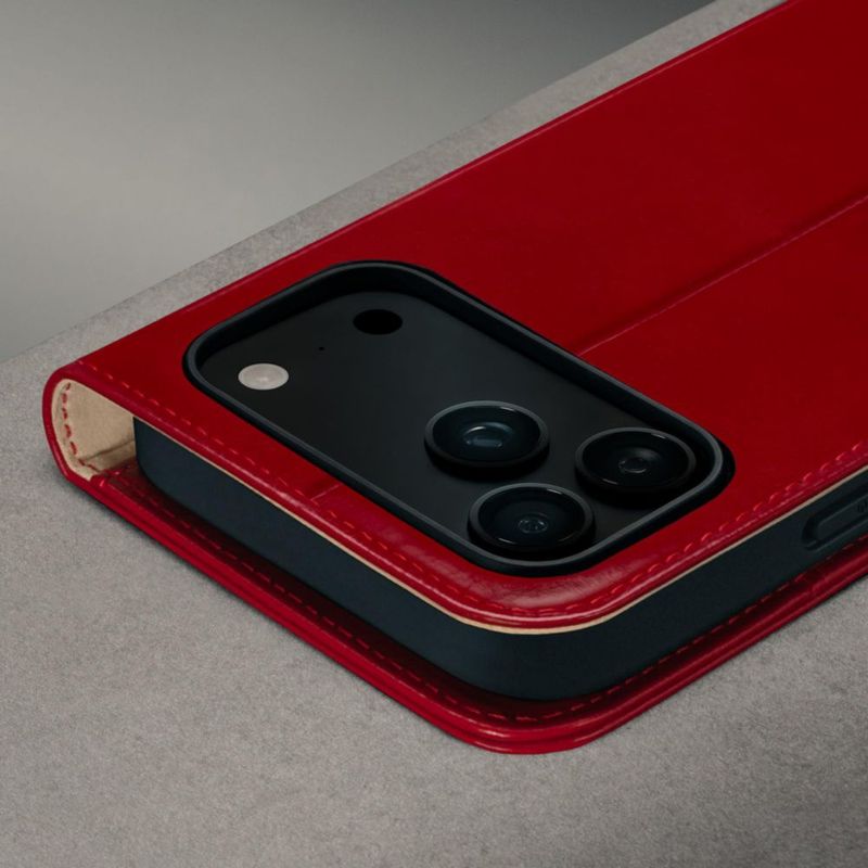 Funda TORRO de cuero roja para iPhone 18/17 Pro