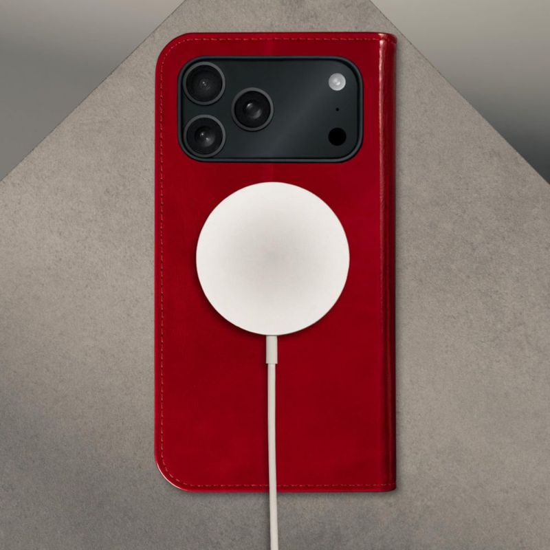 Funda TORRO de cuero roja para iPhone 18/17 Pro