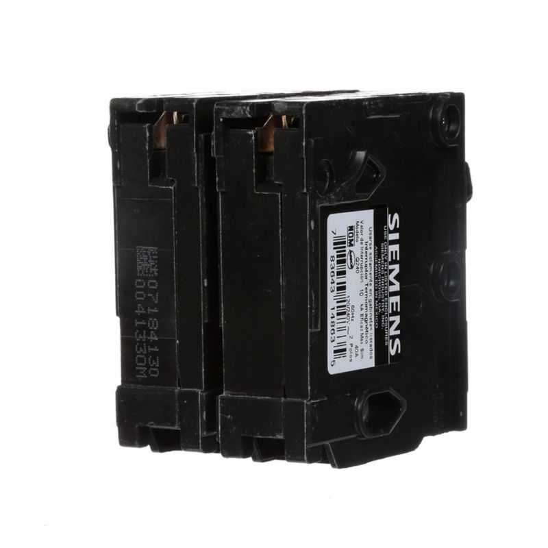 Disyuntor Siemens Q240 40A de doble polo tipo QP negro