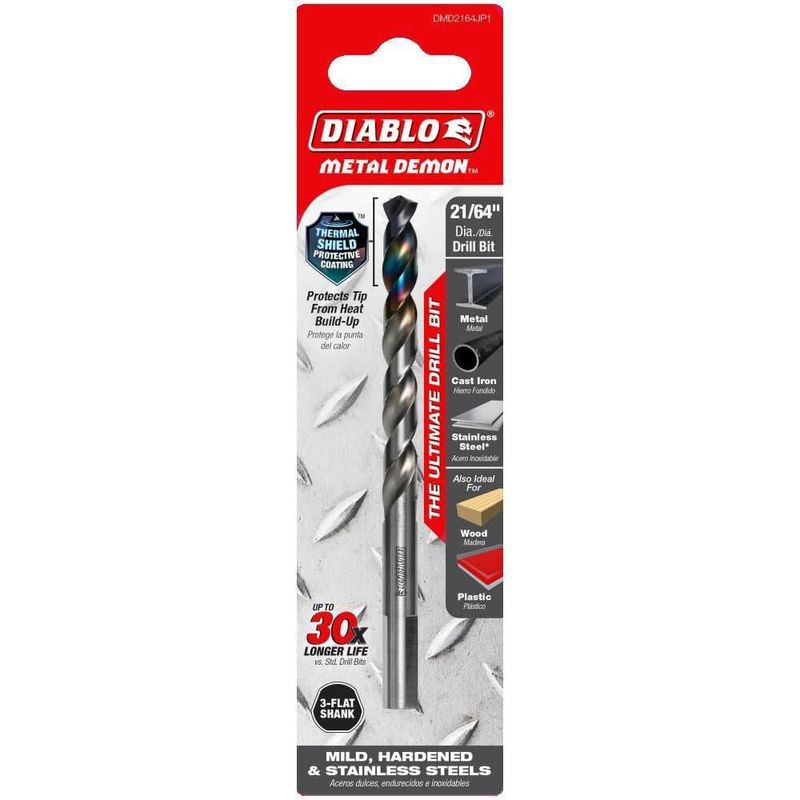 Broca Diablo de 83 mm de diámetro 12 cm de longitud metal