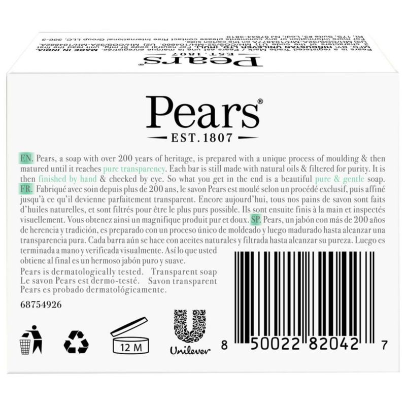 Jabón Pears Verde 2‑pack 100 g