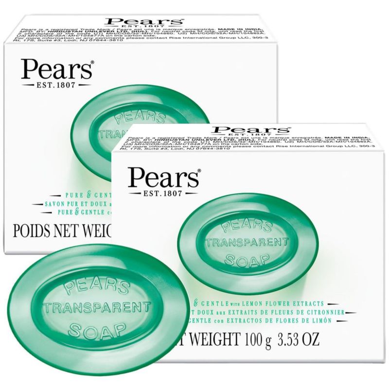 Jabón Pears Verde 2‑pack 100 g