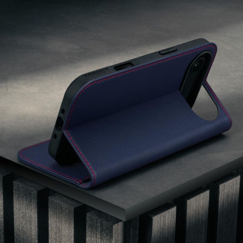 Funda TORRO para iPhone 17 Air en azul marino de cuero