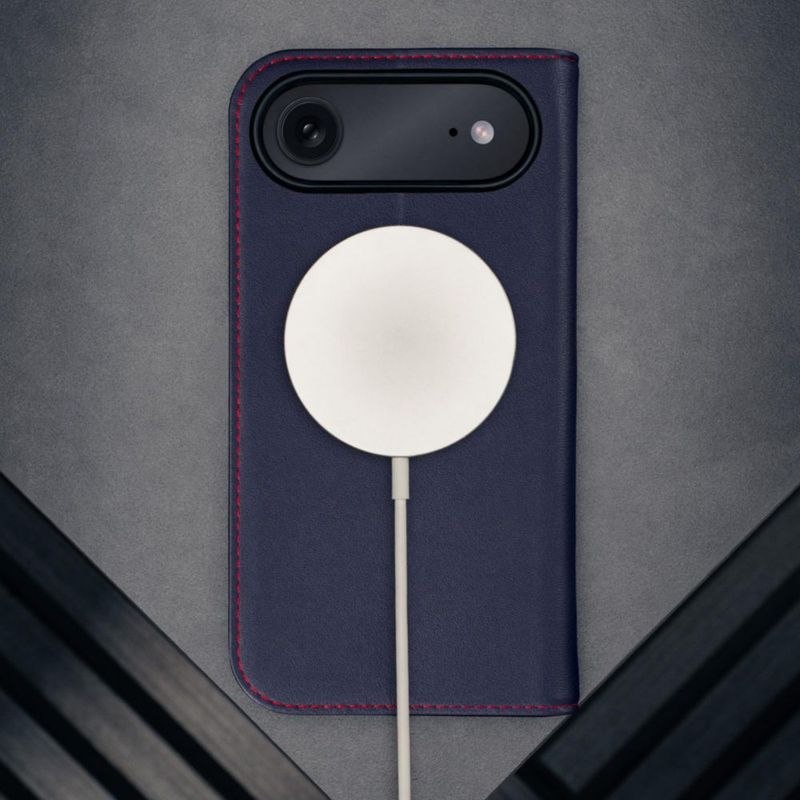 Funda TORRO para iPhone 17 Air en azul marino de cuero