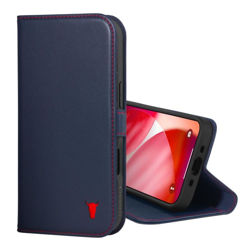 Funda TORRO para iPhone 17 Air en azul marino de cuero