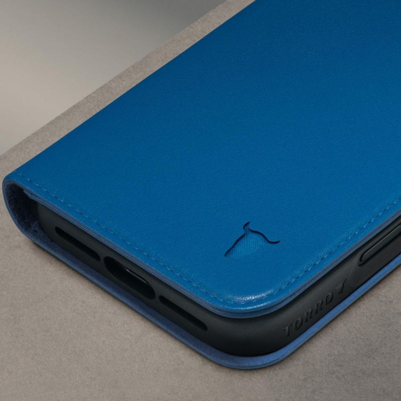 Funda de cuero azul TORRO para iPhone 18/17 Pro Max