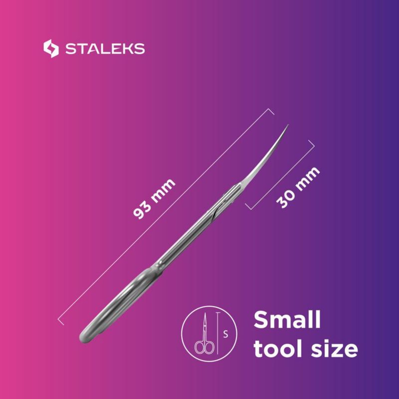 Tijeras STALEKS PRO Smart 30 de hojas curvas satinadas