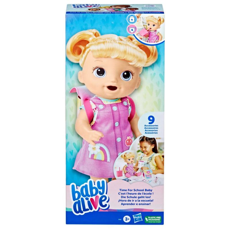 Muñeca Baby Alive Time para la escuela de 30 cm con accesorios