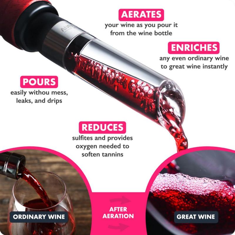 Aer Aerador de Vino VINABON Vertedor de Decantación para Realzar el Sabor