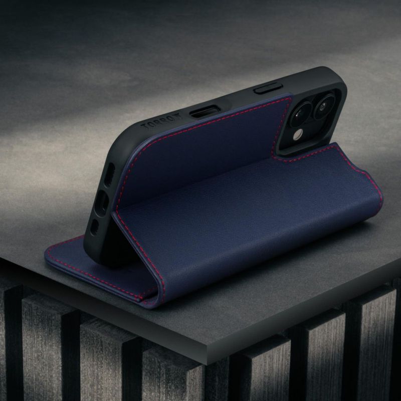 Funda TORRO para iPhone 17 de cuero azul marino