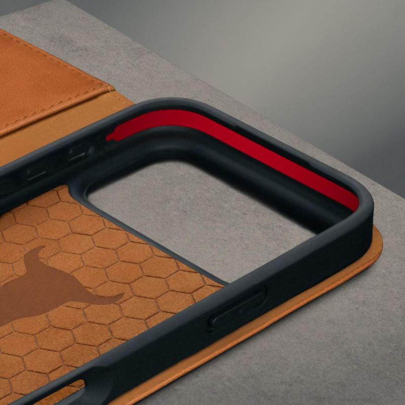 Funda TORRO para iPhone 18/17 Pro Max de cuero color tostado