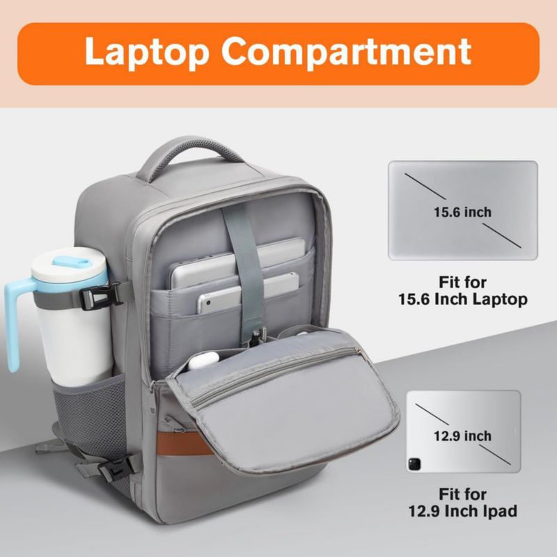 Mochila de viaje Bymontin 35 L con compartimento para portátil – equipaje de mano