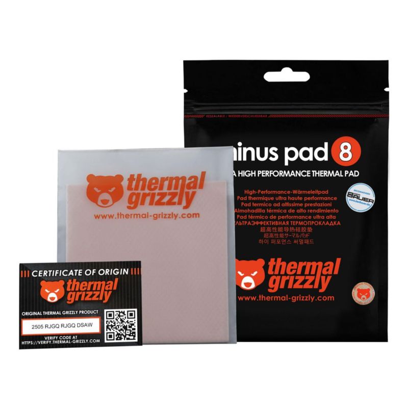 Almohadilla Térmica Thermal Grizzly 100 x 100 x 10 mm (2 piezas)
