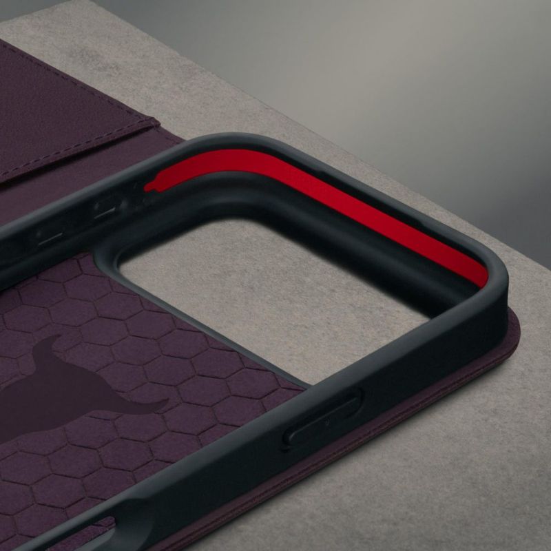 Funda de Cuero TORRO para iPhone 18/17 Pro – Cereza Oscura
