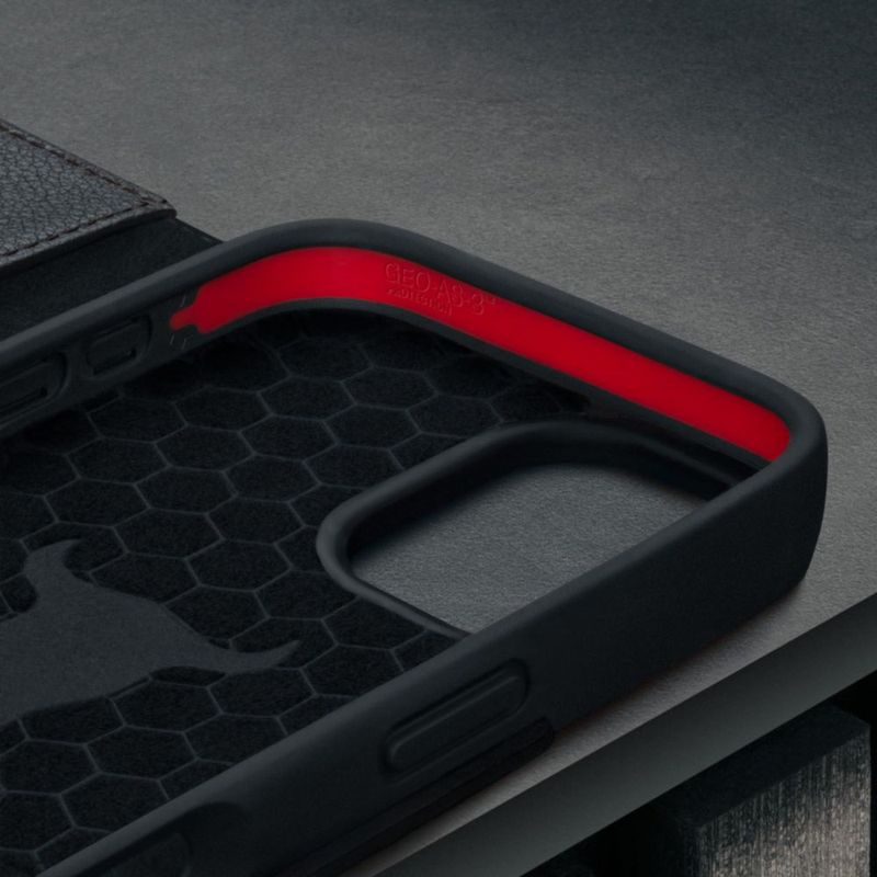 Funda TORRO para iPhone 17 de cuero con cartera – Negra