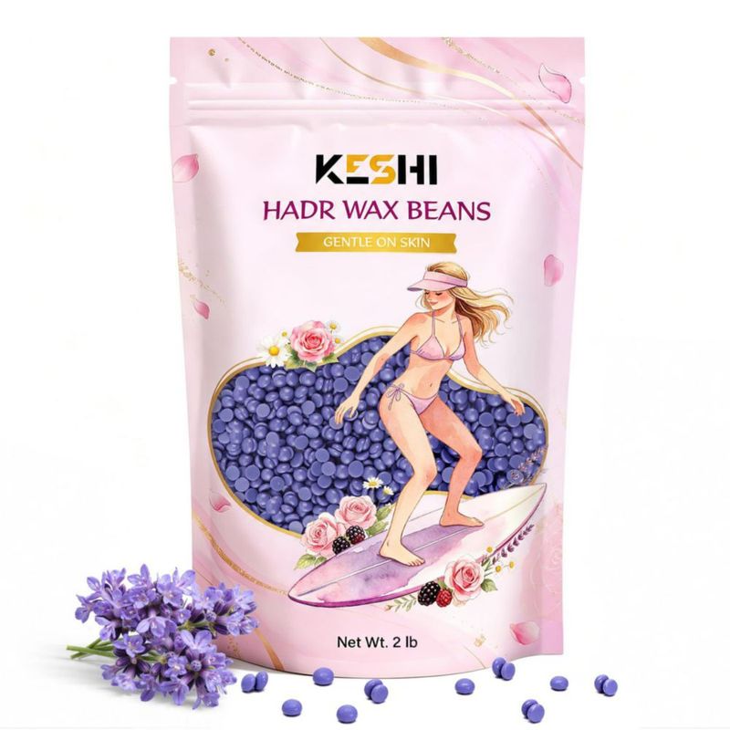Perlas de Cera Dura KeShi 2 lb Recarga sin Tiras para Depilación