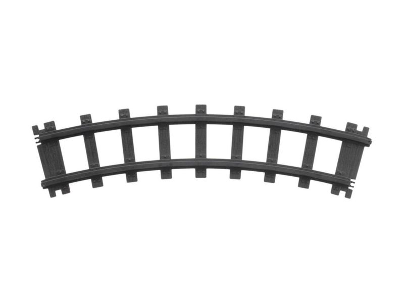 Set de 12 piezas de vía curva negra de plástico Lionel