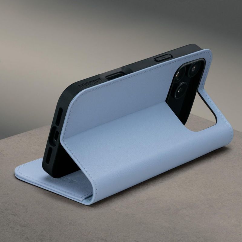 Funda TORRO para iPhone 18/17 Pro de Cuero Azul Claro