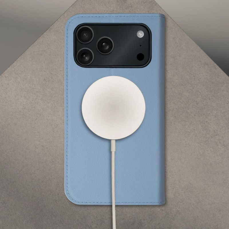 Funda TORRO para iPhone 18/17 Pro de Cuero Azul Claro
