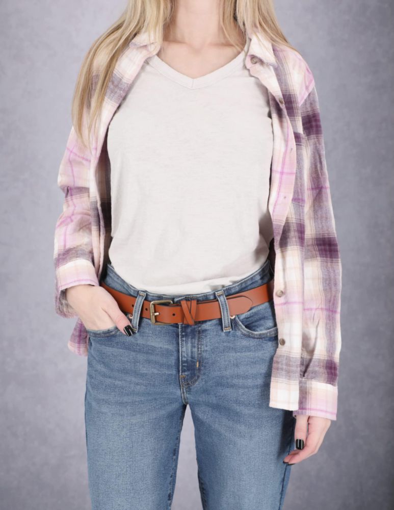 Cinturón Timberland Casual de cuero para mujer marrón (Cruzado)