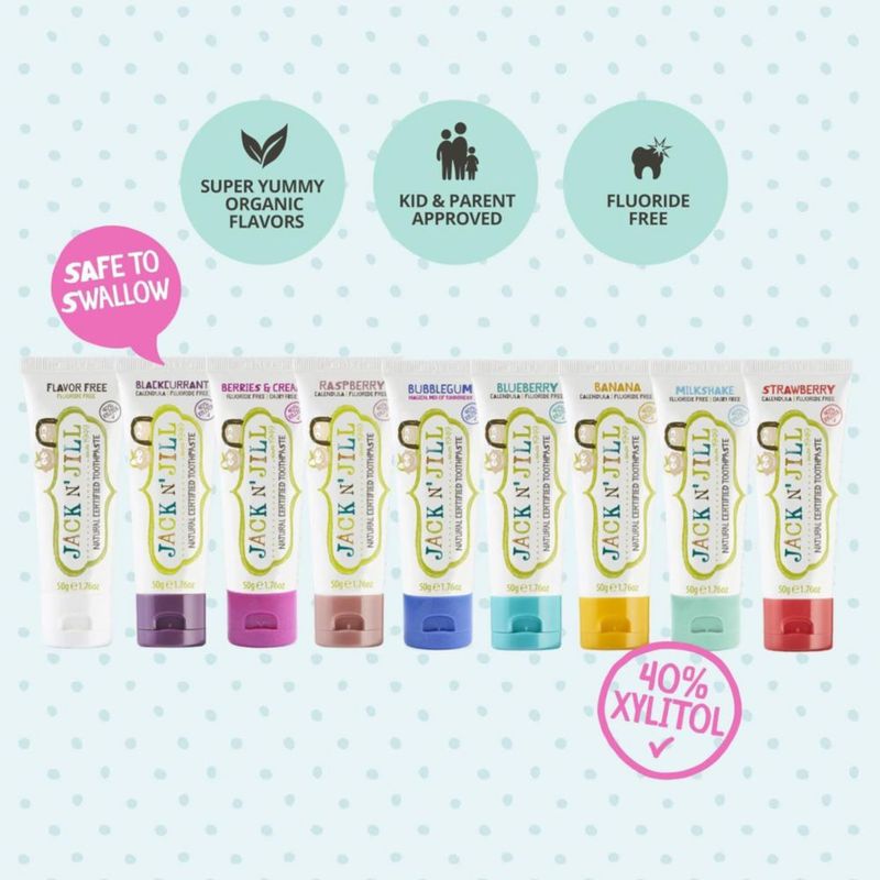 Pasta de dientes Jack N' Jill Natural para bebés y bebés con frambuesa