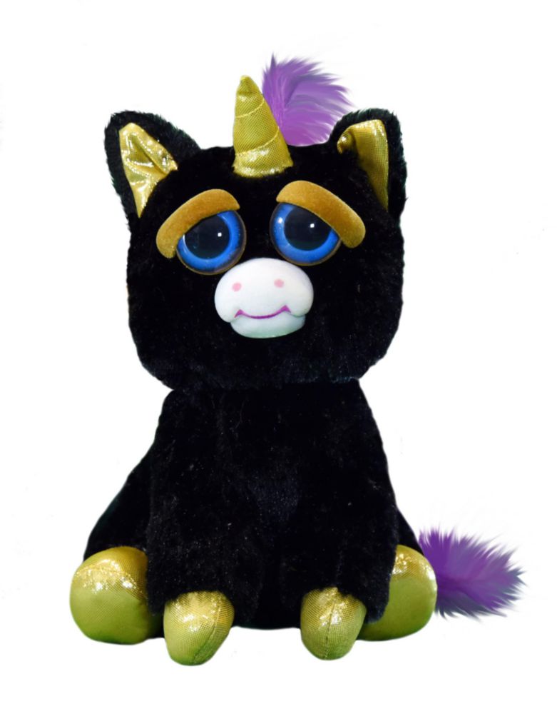 Peluche Feisty Pets Gloria Golddigger unicornio negro