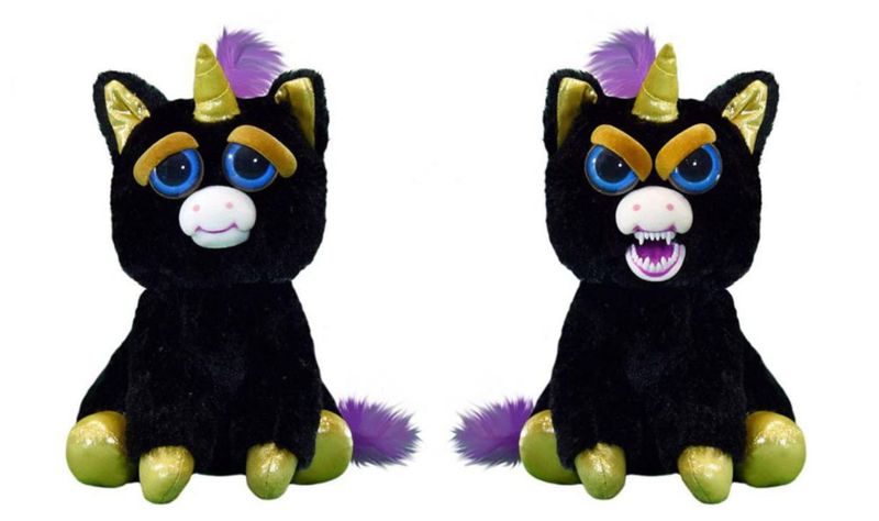 Peluche Feisty Pets Gloria Golddigger unicornio negro