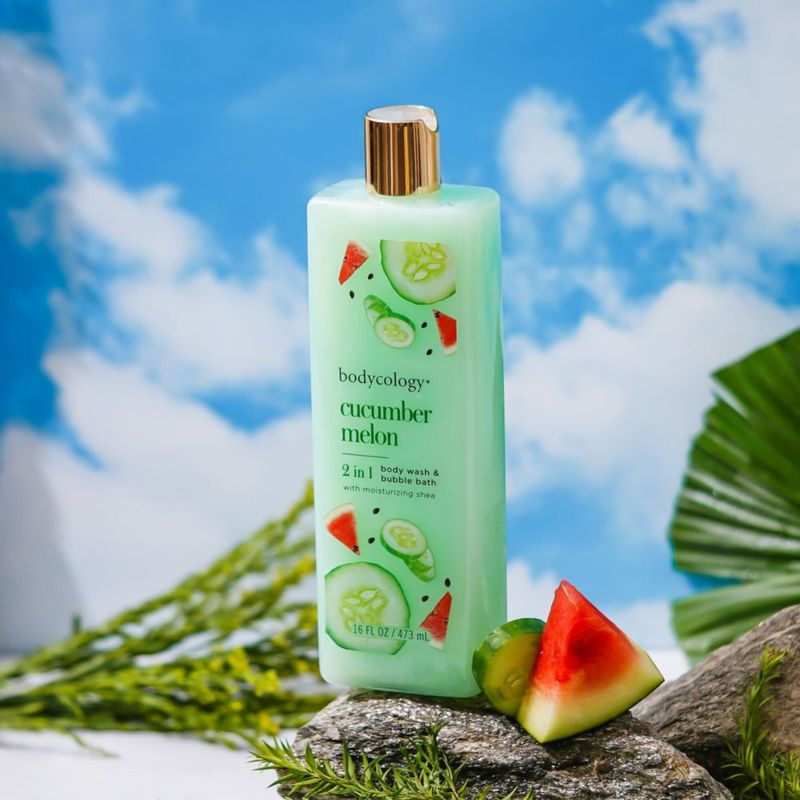 Gel de baño Bodycology pepino y melón para mujer 473 ml