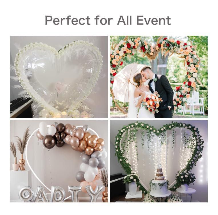 Arco Metálico en Forma de Corazón para Globos IKULE 2 m