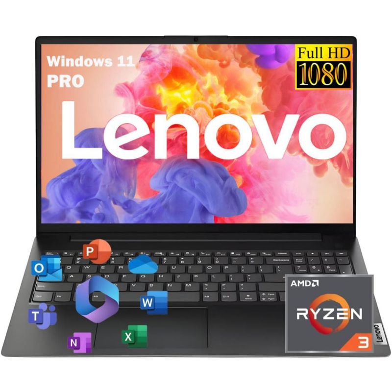 Portátil Lenovo Ryzen 3 156" Full HD 16 GB RAM 256 GB SSD Windows 11